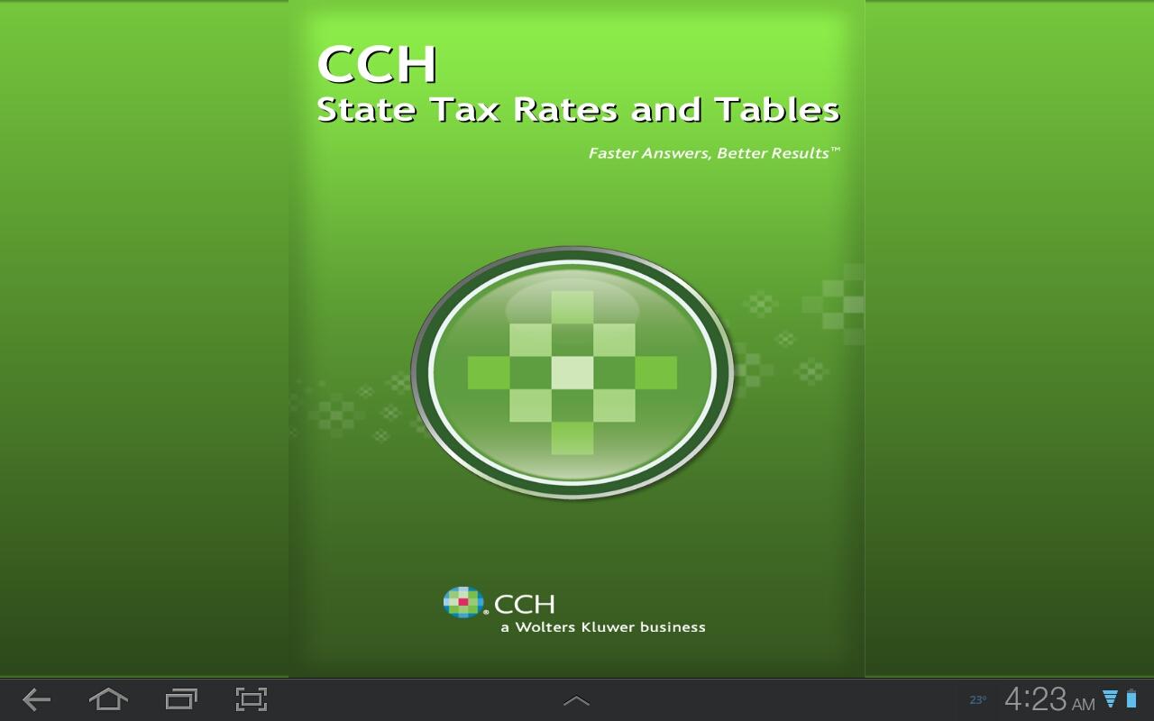 CCH State Tax Rates and Tables 2.0