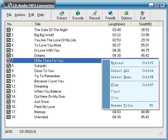 CD Audio MP3 Converter 2.8