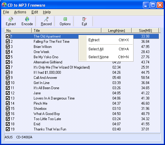 CD to MP3 Freeware 2.3
