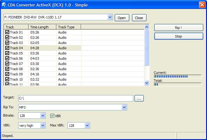 CDA Converter Activex (OCX) 1.0