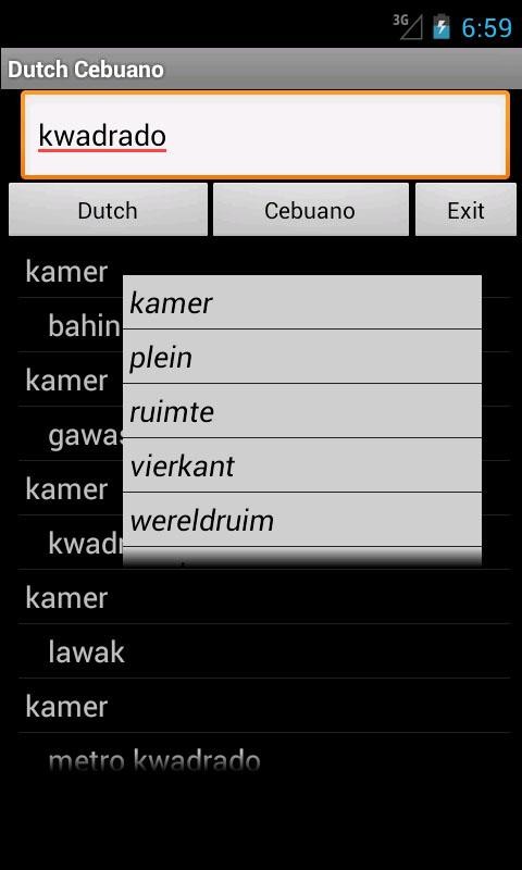 Cebuano Dutch Dictionary 6.4