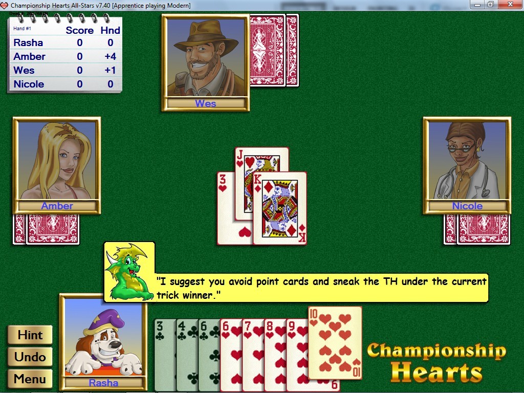 Championship Hearts for Windows 7.50