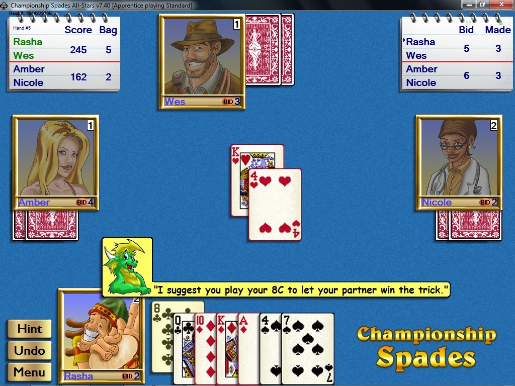 Championship Spades for Windows 7.50