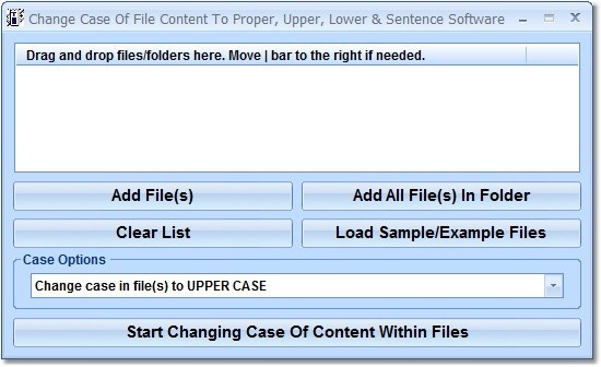Change Case Of File Content To Proper, Upper, Lower & Sentence Software 7.0