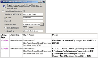 Change Reporter for VMware Infrastructure 3 1.0.032