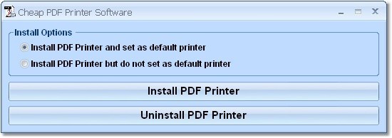 Cheap PDF Printer Software 7.0