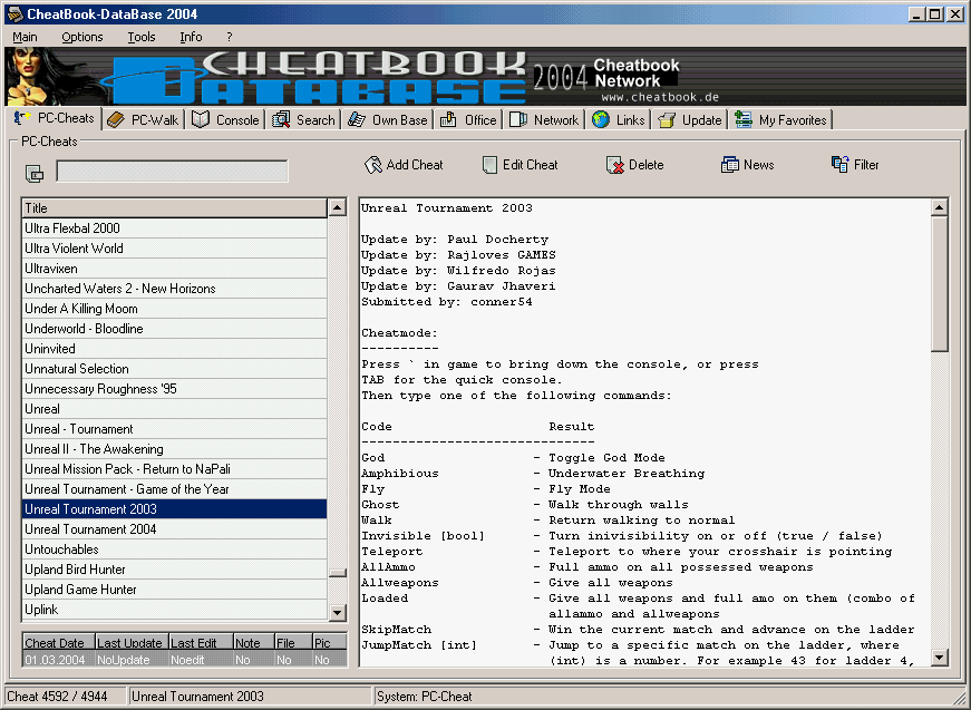CheatBook-DataBase 2004 1.0