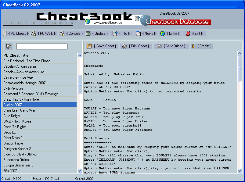 CheatBook Issue 02/ 02- 2007