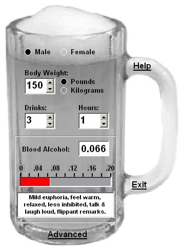 Cheers! Blood Alcohol Calculator 2.3