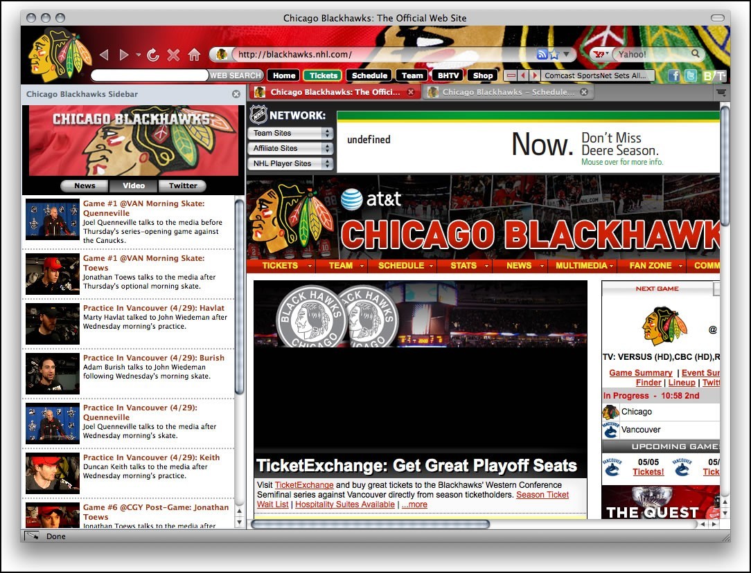 Chicago Blackhawks NHL Firefox Theme 1.00