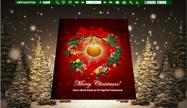 Christmas Tree Theme for 3D FlipMagazine 1.0