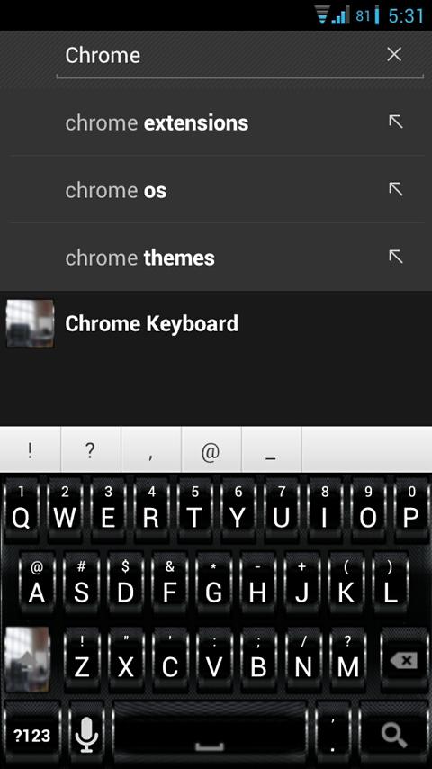 Chrome Keyboard Skin 1.0