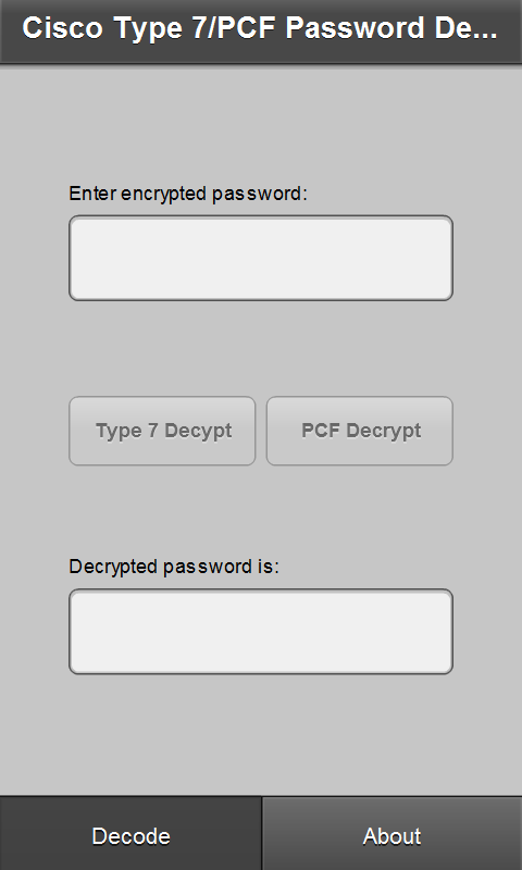 Cisco7PCF -  Password Recovery 1.0.1