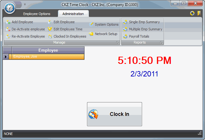 CKZ Time Clock Free Edition 4.13