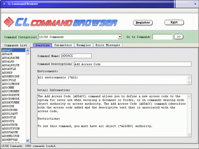 CL Command Browser 1.1