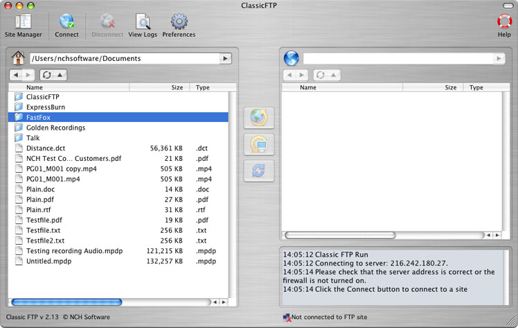 Classic FTP Free Mac FTP Software 2.25