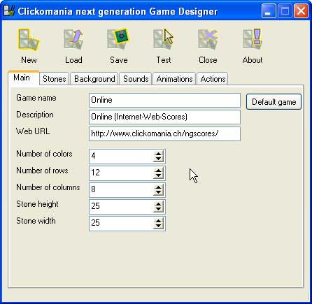 Clickomania NG Game Designer 1.