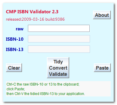 CMP ISBN Validator 2.5