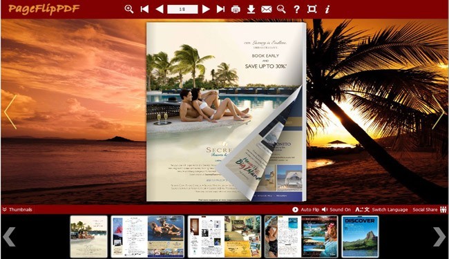 Coconut Palm Flipping Book Theme 1.0