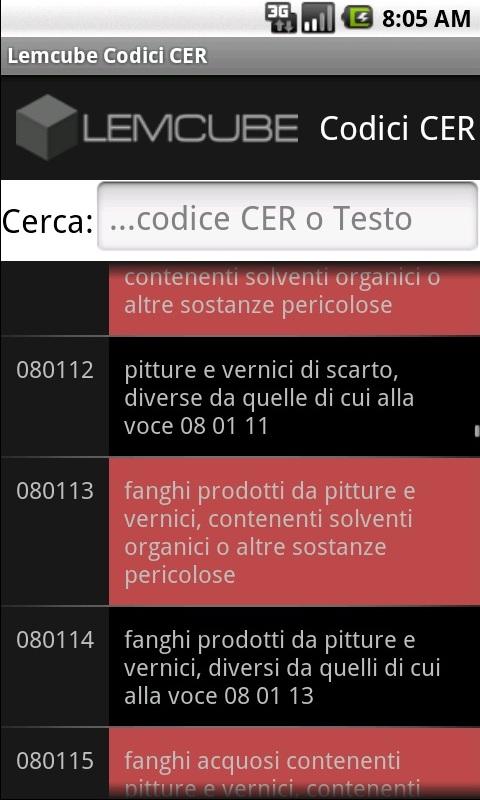 Codici CER Pro 1.1