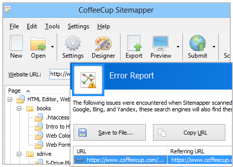 CoffeeCup Sitemapper 6.0.341