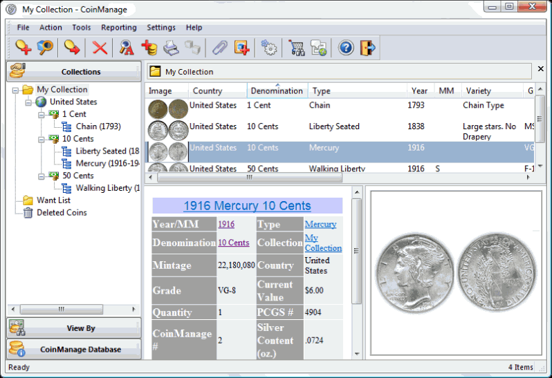 CoinManage Coin Collecting Software 2013