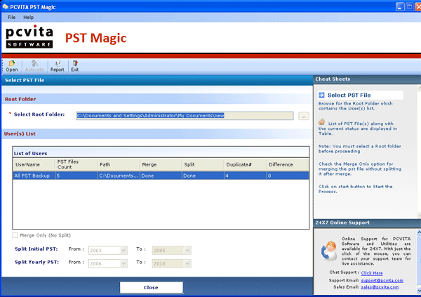 Combine Outlook PST Files 2.2