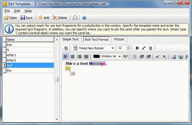 Comfort Templates Manager 2.0