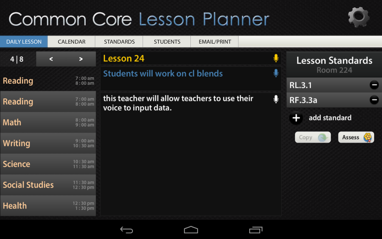 Common Core Lesson Planner 1.8.5