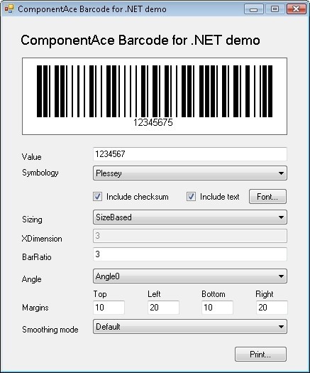 ComponentAce Barcode .NET 1.00