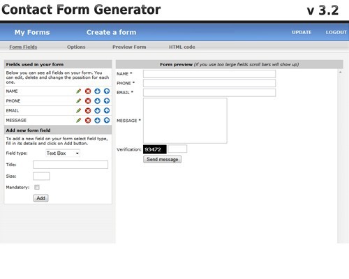 Contact Form Generator by StivaSoft 3.2
