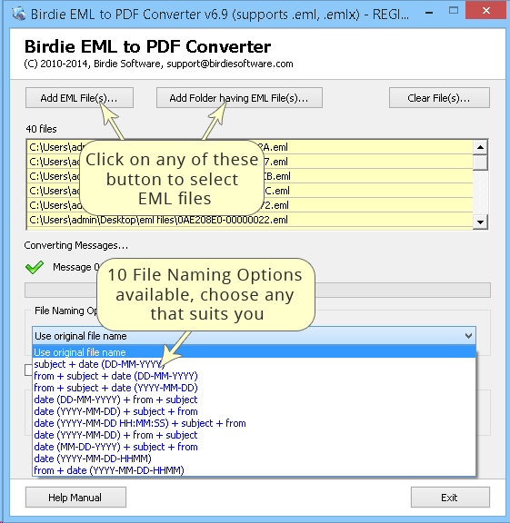 Convert EML to PDF 5.0