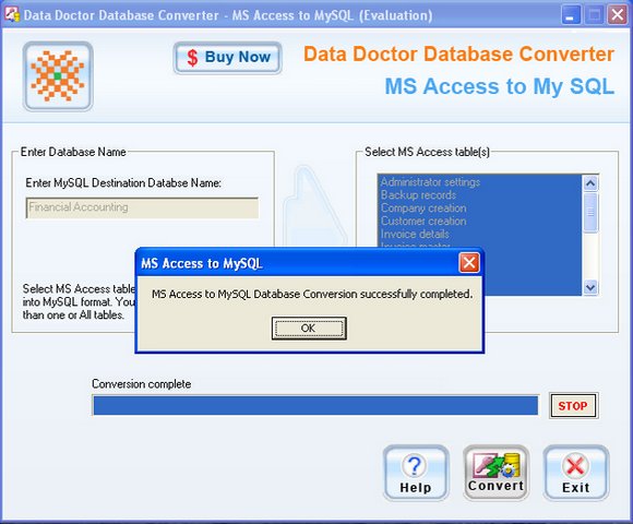 Convert MS Access Database To MySQL 2.0.1.5