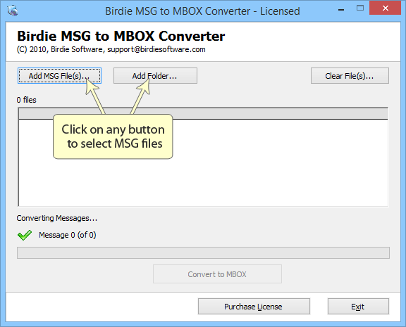 Convert MSG to MBOX 2.6