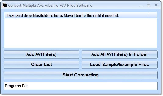Convert Multiple AVI Files To FLV Files Software 7.0