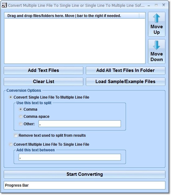 Convert Multiple Line File To Single Line or Single Line To Multiple Line Software 7.0