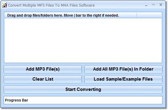 Convert Multiple MP3 Files To M4A Files Software 7.0