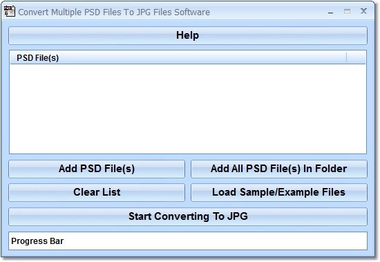 Convert Multiple PSD Files To JPG Files Software 7.0