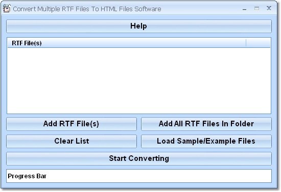 Convert Multiple RTF Files To HTML Files Software 7.0