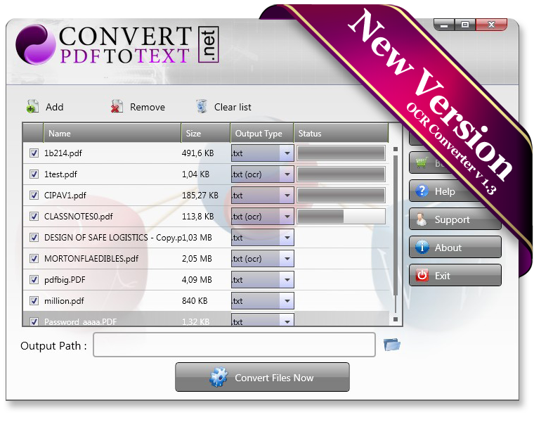 Convert PDF To Text Desktop Software 1.3
