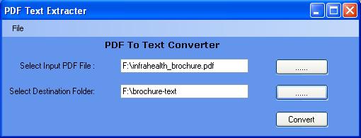 Convert PDF To Txt 1.0