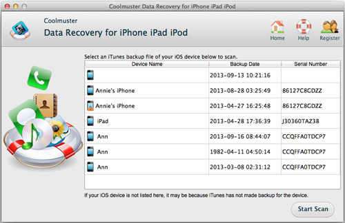 Coolmuster Data Recovery for iPhone iPad iPod (Mac Version) 2.1.2