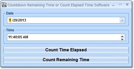 Countdown Remaining Time or Count Elapsed Time Software 7.0