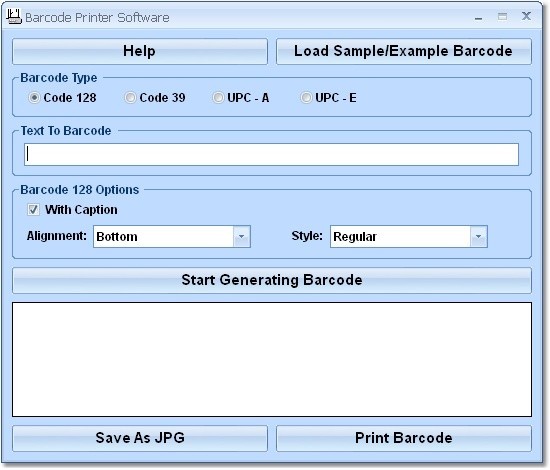 Create, Save or Print Barcodes Software 7.0