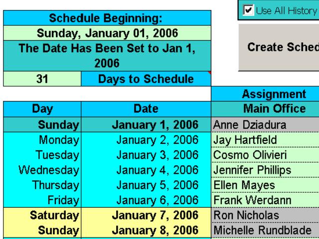 Create Floor Schedules for Your Employees 2.31