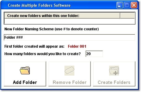 Create Multiple Folders Software 7.0