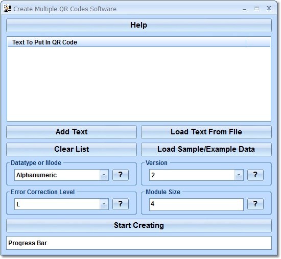 Create Multiple QR Codes Software 7.0