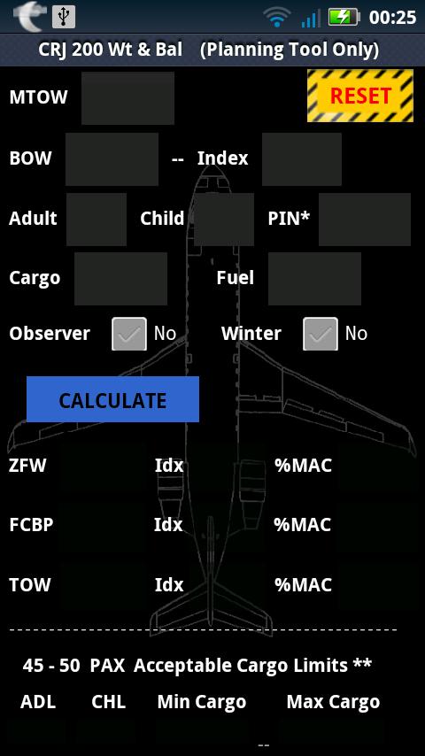 CRJ200 Load Planning Tool 1.2