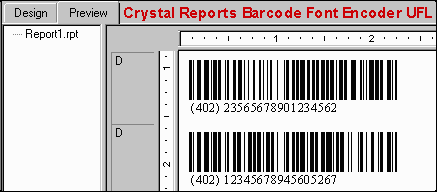 Crystal Reports Barcode Font Encoder UFL 13.9