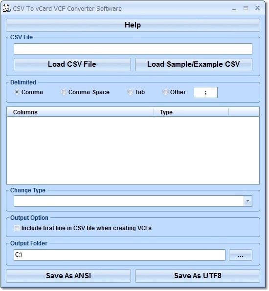 CSV To vCard VCF Converter Software 7.0